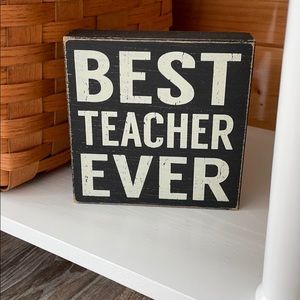 Teacher desk top sign